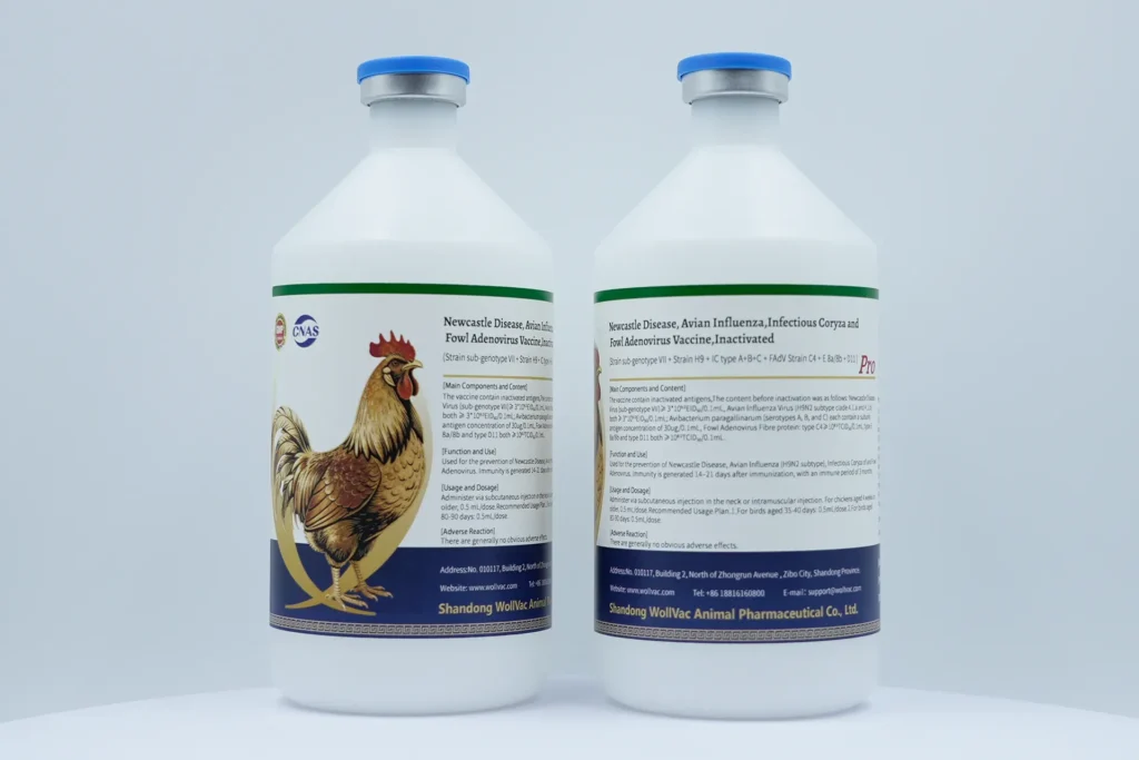 Newcastle Disease, Avian Influenza,Infectious Coryza and Fowl Adenovirus Vaccine,Inactivated